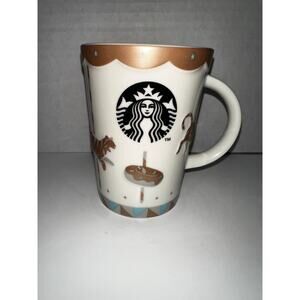 Starbucks Japan 25th Anniversary Carousel Horse Mug 12oz Bone China